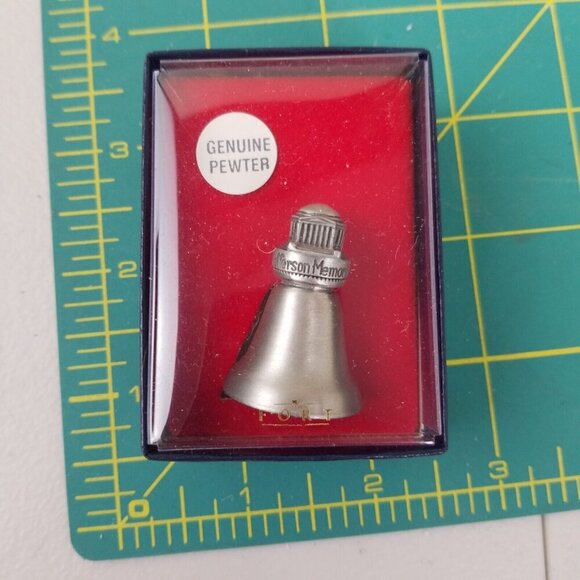 Miniature Bell‎ Vintage Jefferson Memorial Pewter Clapper Americana Presidential - Picture 8 of 8